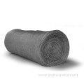 Flattened knitted wire mesh